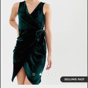 Brand New ASOS Velvet Cross Tie Dress